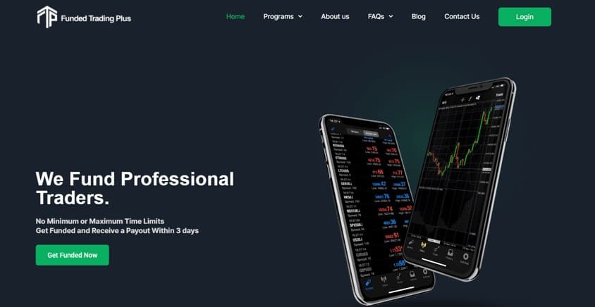 Captura dashboard Funded trading plus