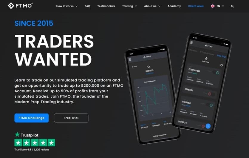 Captura dashboard FTMO