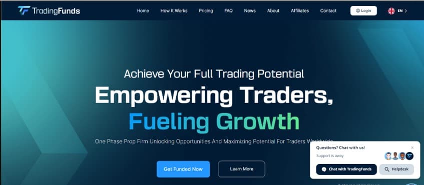 Captura dashboard Trading Funds